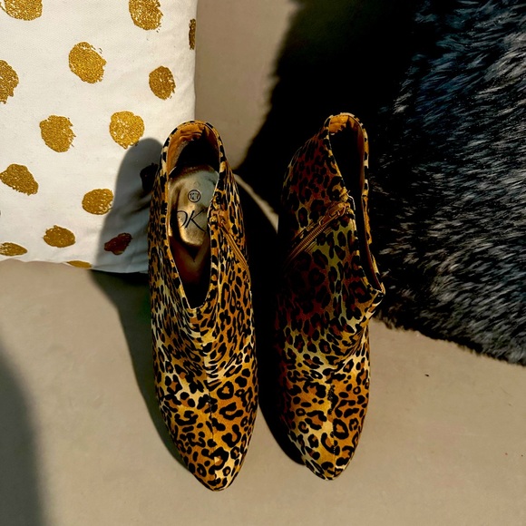 It’s OK Leopard Ankle boots sz 12w - Picture 5 of 5